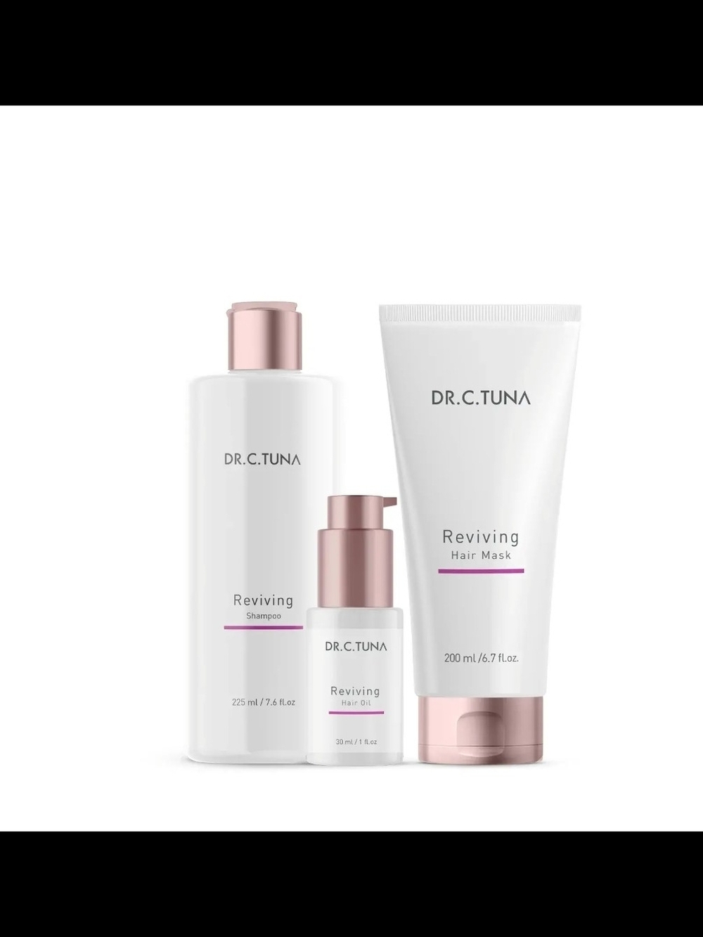 Reviving Hair Care Trio — White with Rose Gold Accents